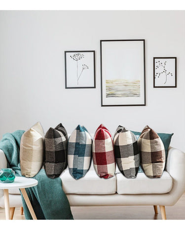 Checkered Plaid Pillow Cover - Casatrail.com